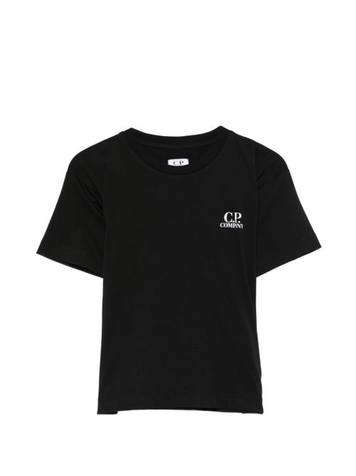 T-shirt bambino CP Company nera maxi logo CP COMPANY kids | CUM00WLAA1760100